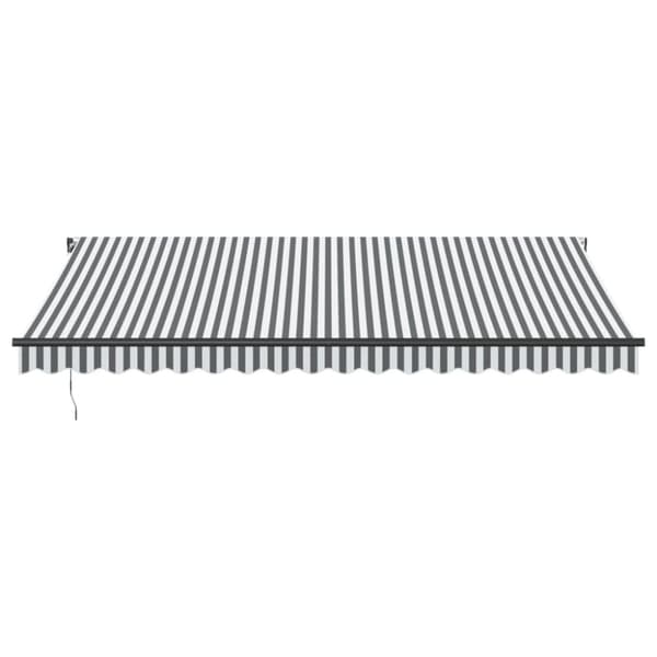 vidaXL Manuell uttrekkbar markise antrasitt og hvit 450x350 cm