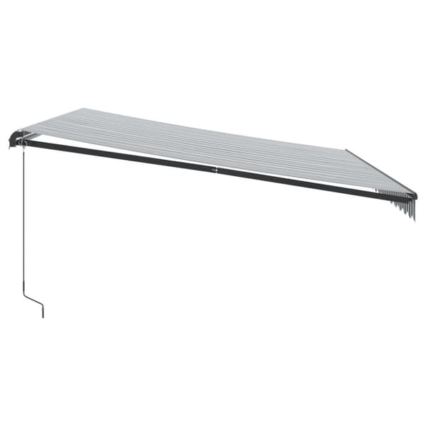 vidaXL Manuell uttrekkbar markise antrasitt og hvit 450x350 cm
