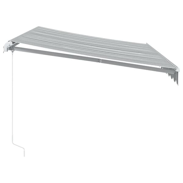vidaXL markise m. LED 350x250 cm manuel betjening antracitgrå og hvid