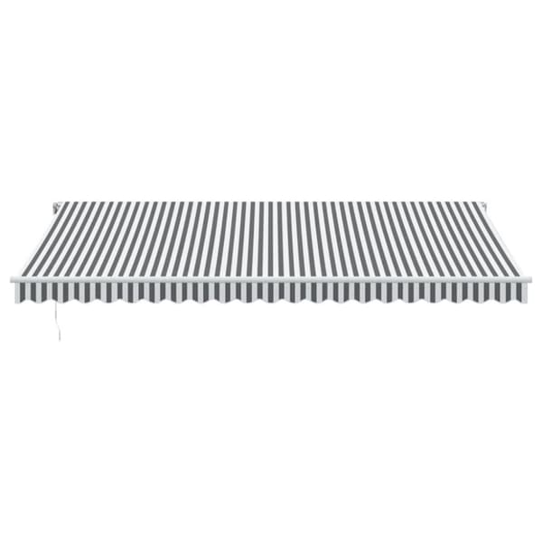 vidaXL Automatisk uttrekkbar markise LED antrasitt og hvit 500x300 cm