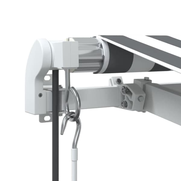 vidaXL Automatisk uttrekkbar markise LED antrasitt og hvit 500x300 cm