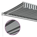 Miniatyrbild 6 av 9: vidaXL Markis manuellt infällbar antracit&vit 450x350 cm