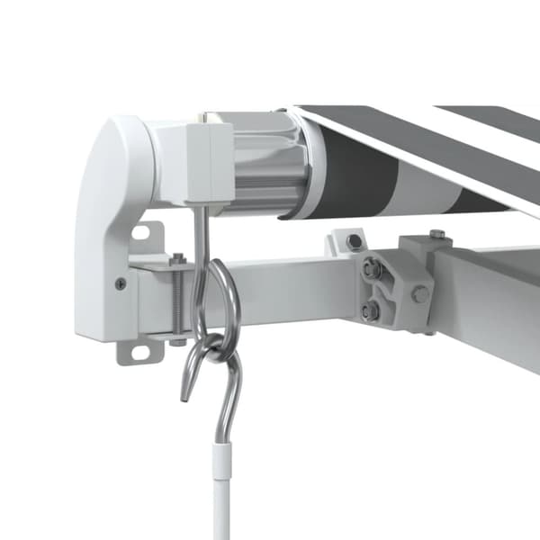 vidaXL Markis manuellt infällbar antracit&vit 450x350 cm
