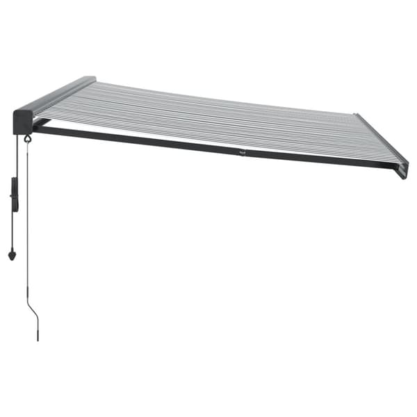 vidaXL Uttrekkbar markise antrasitt og hvit 4x3 m stoff og aluminium