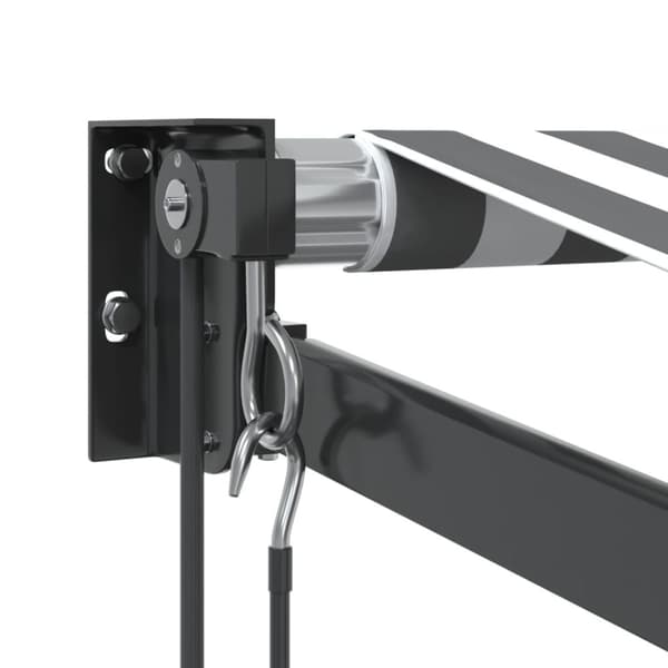vidaXL Uttrekkbar markise antrasitt og hvit 4,5x3 m stoff og aluminium