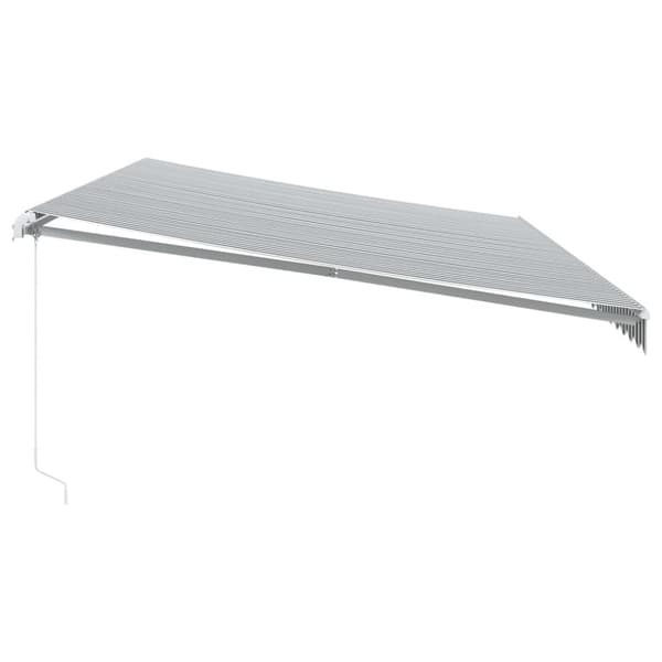 vidaXL Käsin kelattava markiisi antrasiitti/valkoinen 600x350 cm