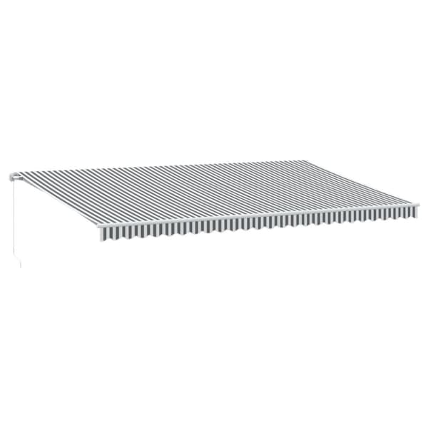 vidaXL Käsin kelattava markiisi antrasiitti/valkoinen 600x350 cm