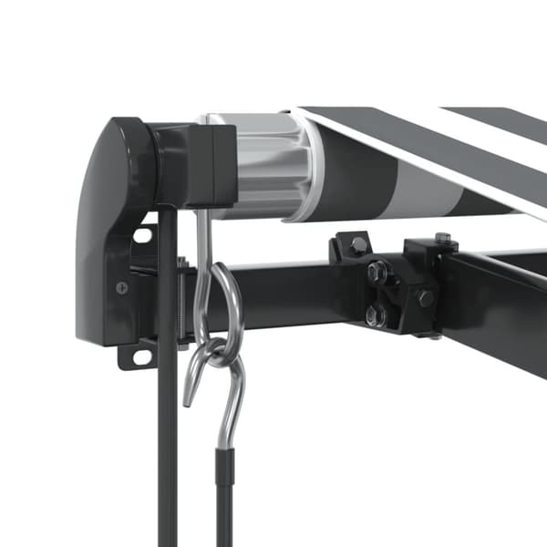 vidaXL Markis automatiskt infällbar med LEDs antracit&vit 450x300 cm