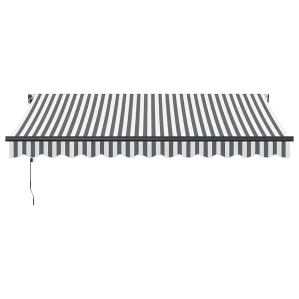 vidaXL Automaattimarkiisi LEDit antrasiitti/valkoinen 350x250 cm