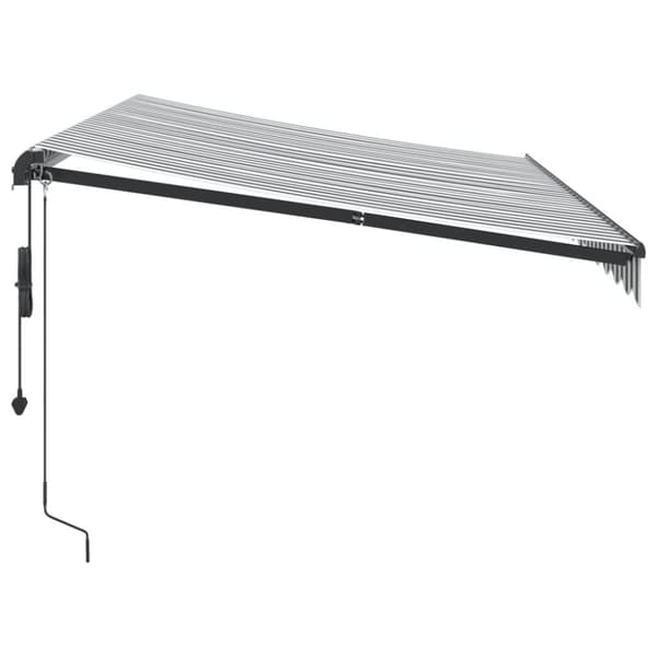 vidaXL Automaattimarkiisi LEDit antrasiitti/valkoinen 350x250 cm