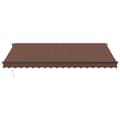Miniatyrbilde 4 av 11: vidaXL Automatisk uttrekkbar markise med LED brun 450x300 cm