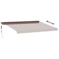 Miniatyrbilde 6 av 11: vidaXL Automatisk uttrekkbar markise med LED brun 450x300 cm