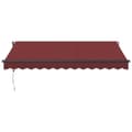 Miniatyrbilde 4 av 11: vidaXL Automatisk uttrekkbar markise med LED burgunder 350x250 cm