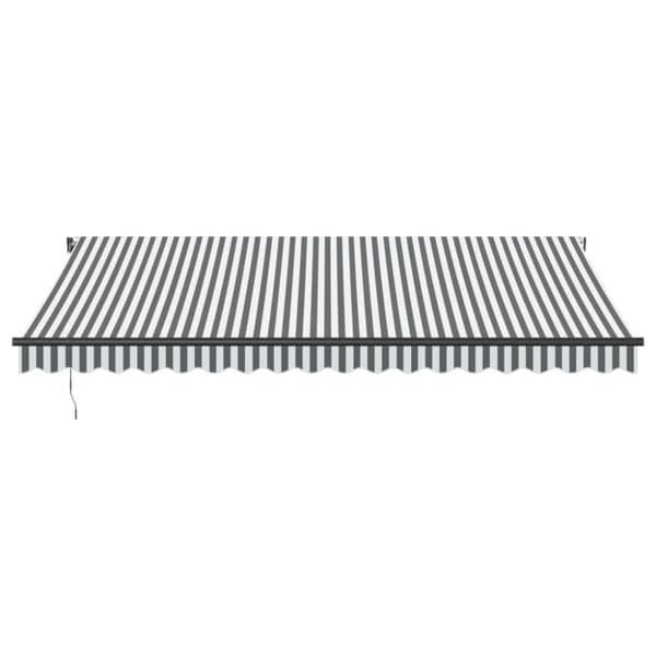 vidaXL Automatisk uttrekkbar markise antrasitt og hvit 450x300 cm