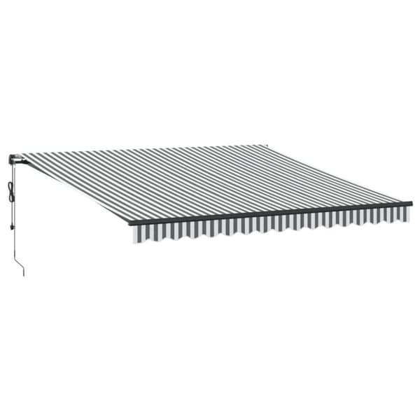 vidaXL Automatisk uttrekkbar markise antrasitt og hvit 450x300 cm