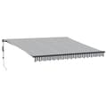 Miniatyrbilde 2 av 11: vidaXL Automatisk uttrekkbar markise antrasitt og hvit 450x300 cm