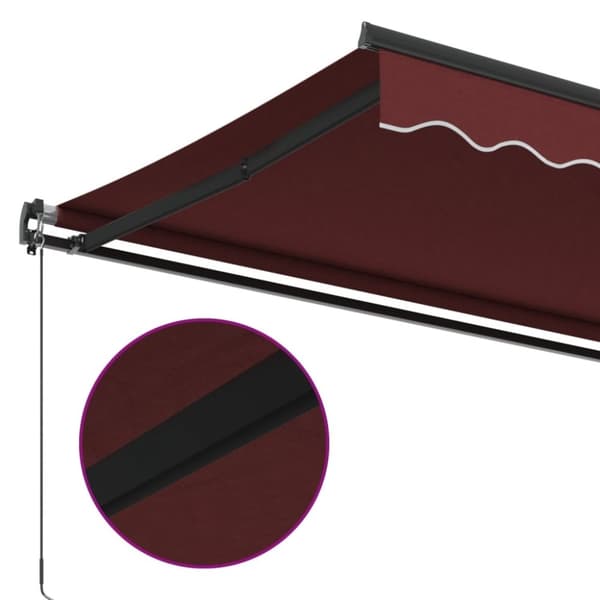 vidaXL Käsin kelattava markiisi viininpunainen 600x300 cm