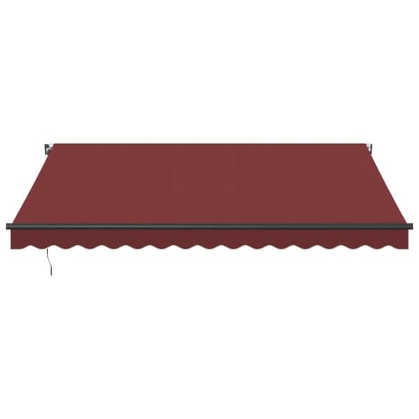 vidaXL Käsin kelattava markiisi viininpunainen 400x300 cm