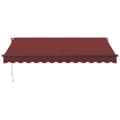 Miniatyrbilde 4 av 11: vidaXL Manuell uttrekkbar markise med LED burgunder 350x250 cm