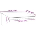 Miniatyrbilde 11 av 11: vidaXL Manuell uttrekkbar markise med LED burgunder 350x250 cm