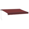Miniatyrbilde 2 av 11: vidaXL Manuell uttrekkbar markise med LED burgunder 350x250 cm