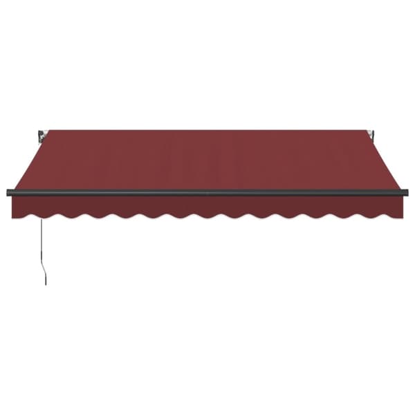 vidaXL Käsin kelattava markiisi LEDit viininpunainen 350x250 cm