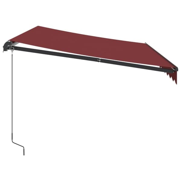 vidaXL Käsin kelattava markiisi LEDit viininpunainen 350x250 cm