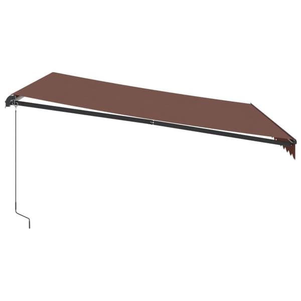 vidaXL Manuell uttrekkbar markise med LED brun 400x300 cm