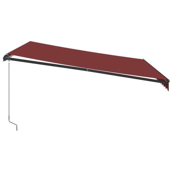 vidaXL Manuell uttrekkbar markise med LED burgunder 400x300 cm
