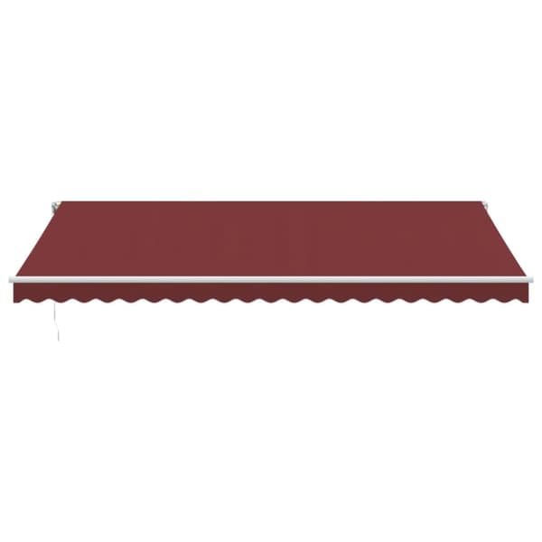 vidaXL Automatisk uttrekkbar markise med LED burgunder 500x350 cm