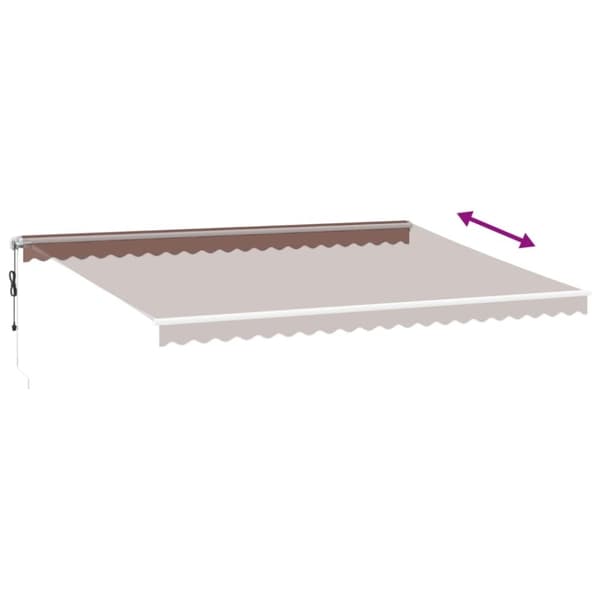 vidaXL Markis automatiskt infällbar 500x300 cm brun