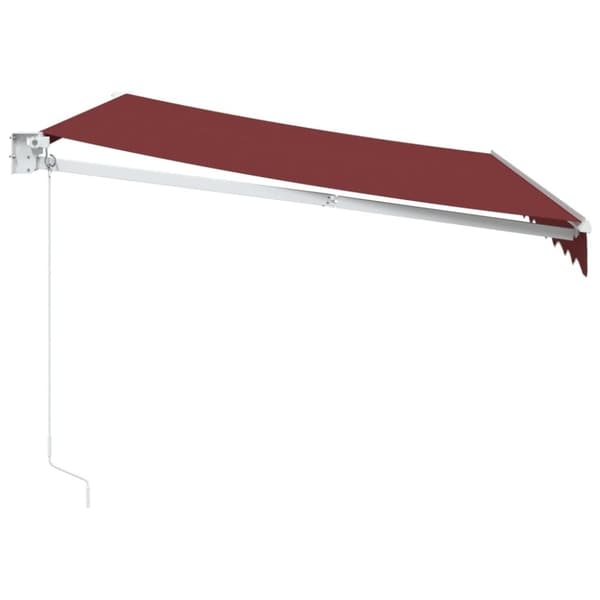 vidaXL Manuell uttrekkbar markise burgunder 300x250 cm
