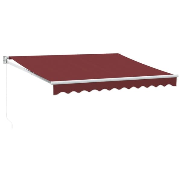vidaXL Manuell uttrekkbar markise burgunder 300x250 cm