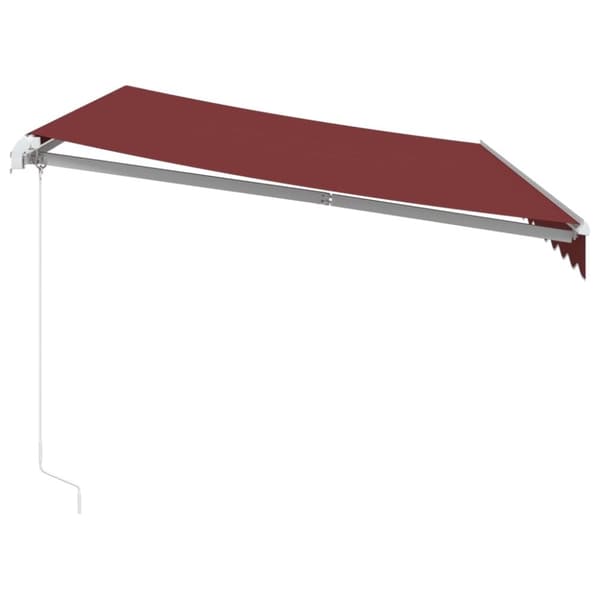 vidaXL Käsin kelattava markiisi LED viininpunainen 350x250 cm