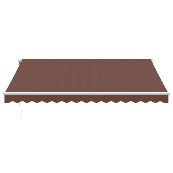 vidaXL Automatisk uttrekkbar markise brun 400x350 cm