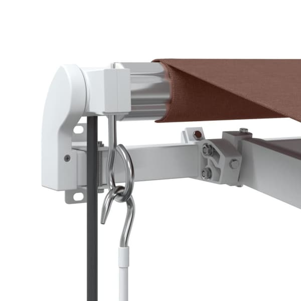vidaXL Automatisk uttrekkbar markise brun 400x350 cm