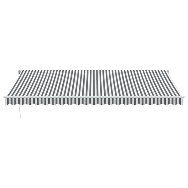 vidaXL markise 450x350 cm automatisk betjening antracitgrå og hvid
