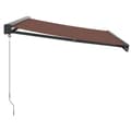 Miniatyrbilde 4 av 9: vidaXL Manuell uttrekkbar markise brun 300x250 cm