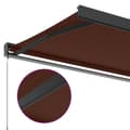 Miniatyrbilde 7 av 9: vidaXL Manuell uttrekkbar markise brun 300x250 cm