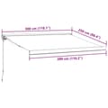 Miniatyrbilde 9 av 9: vidaXL Manuell uttrekkbar markise brun 300x250 cm