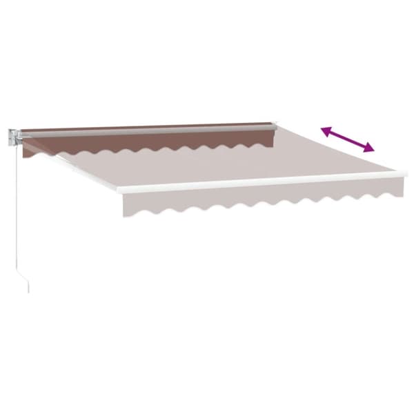vidaXL Manuell uttrekkbar markise brun 300x250 cm