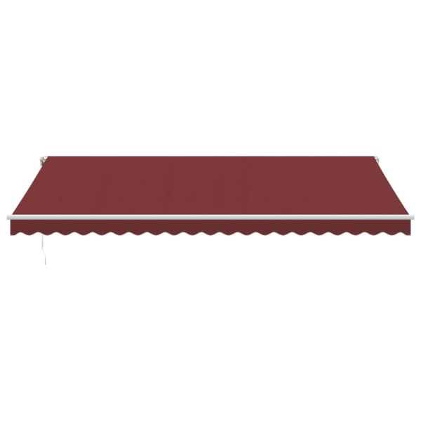 vidaXL Automatisk uttrekkbar markise med LED burgunder 500x300 cm