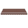 Miniatyrbilde 4 av 11: vidaXL Manuell uttrekkbar markise med LED brun 350x250 cm