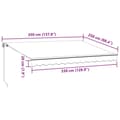 Miniatyrbilde 11 av 11: vidaXL Manuell uttrekkbar markise med LED brun 350x250 cm