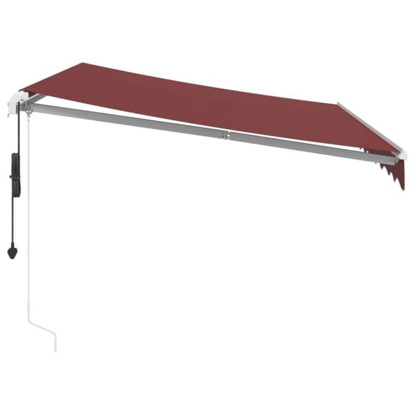 vidaXL Automatisk uttrekkbar markise med LED burgunder 300x250 cm