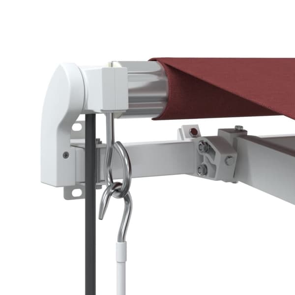 vidaXL Automatisk uttrekkbar markise med LED burgunder 300x250 cm