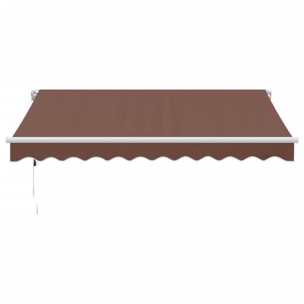 vidaXL Markis automatiskt infällbar brun 300x250 cm