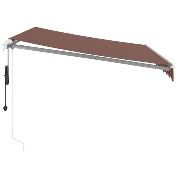 vidaXL Markis automatiskt infällbar brun 300x250 cm