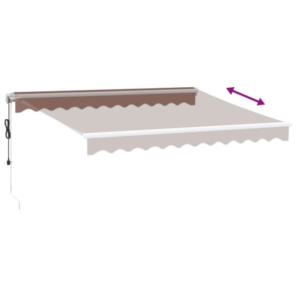 vidaXL Markis automatiskt infällbar brun 300x250 cm
