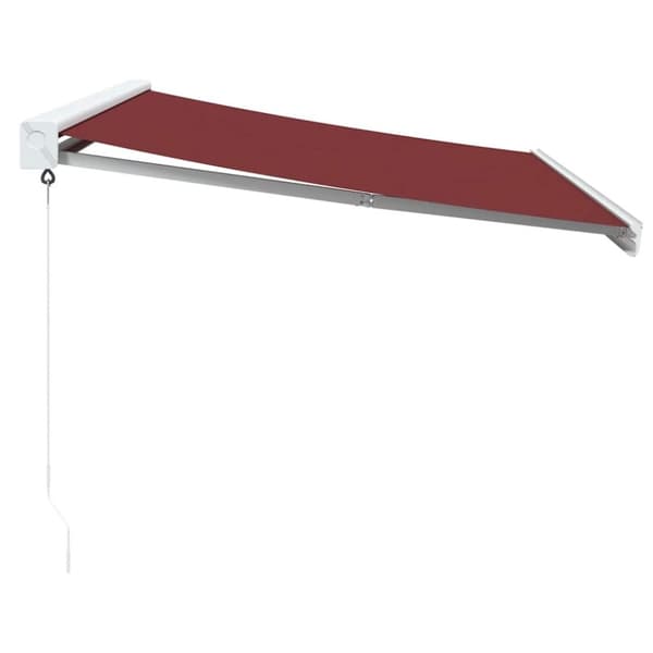 vidaXL Manuell uttrekkbar markise burgunder 300x250 cm